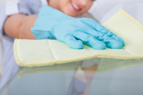 Commercial office cleaning team maintaining a Crystal Palace workplace